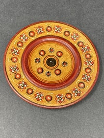 Russian Painted Wood Plate