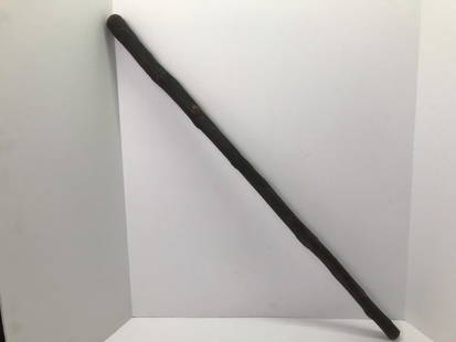 Handmade Walking Stick: Handmade Walking Stock, made from a tree branch. 43.75"h x 1.5"d. 1.25 lbs.