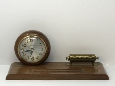 Clock & Calendar Desk Set