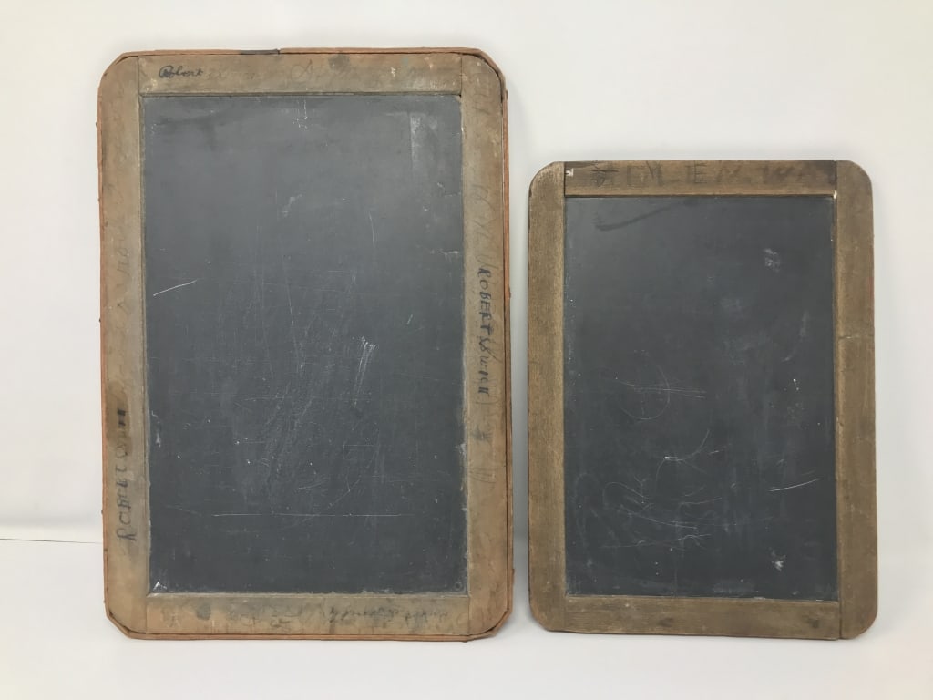 2 Slate Child's Chalk Boards, Vintage (1 of 2)
