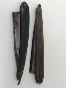 Straight Edge Wood Handled Razors