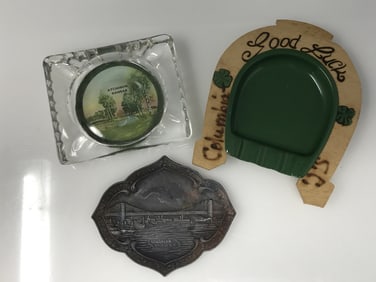 Souvenir Ash Trays, Lot of 3