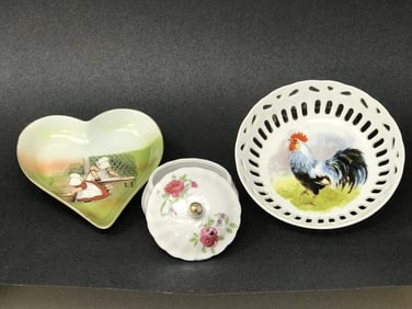 Trinket Dishes and Jars, Lot of 3