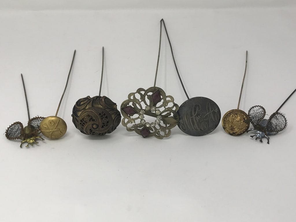 Antique Hat Pins, Assortment of 7 (1 of 5)