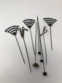 9 Assorted Hat Pins