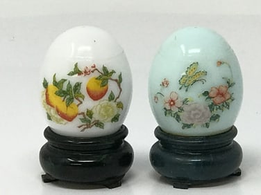 Avon Charisma Glass Eggs Bottles (Empty)