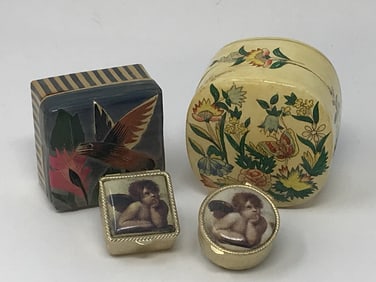 4 Vintage Trinket Boxes