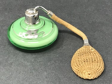 Vintage Glass Perfume Bottle with Atomotizer