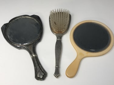 Hand Held Mirrors and Brush