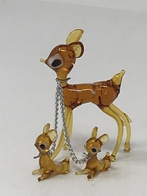 Vintage Deer with 2 Fawns on Chains
