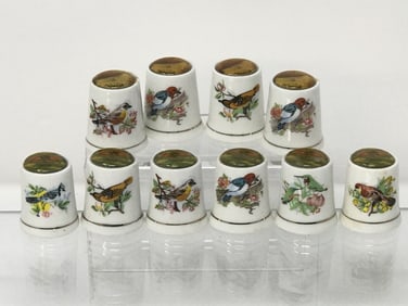 10 Ceramic Thimbles