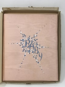 Vintage Baby Book, with Pink Celanese Rayon Cover