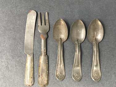 Antique Spoons, Knife & Fork, Child's Play Set