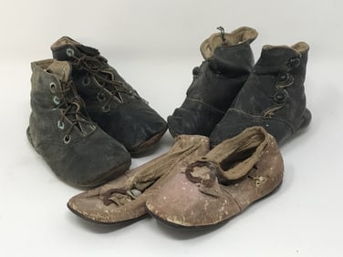Antique Leather Baby Shoes