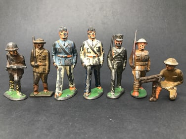 7 Barclay Manoil Lead Military Toy Soldiers