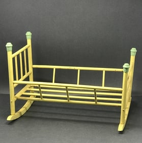 1940's Doll Cradle Crib Rocker