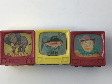 1960's Kohner Vari Vue Color TV Blocks Flicker Toy