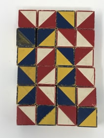 1960's Wood Block Color Cubes
