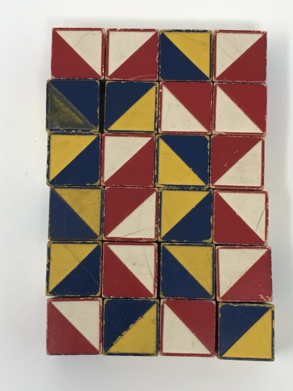 1960's Wood Block Color Cubes (1 of 2)