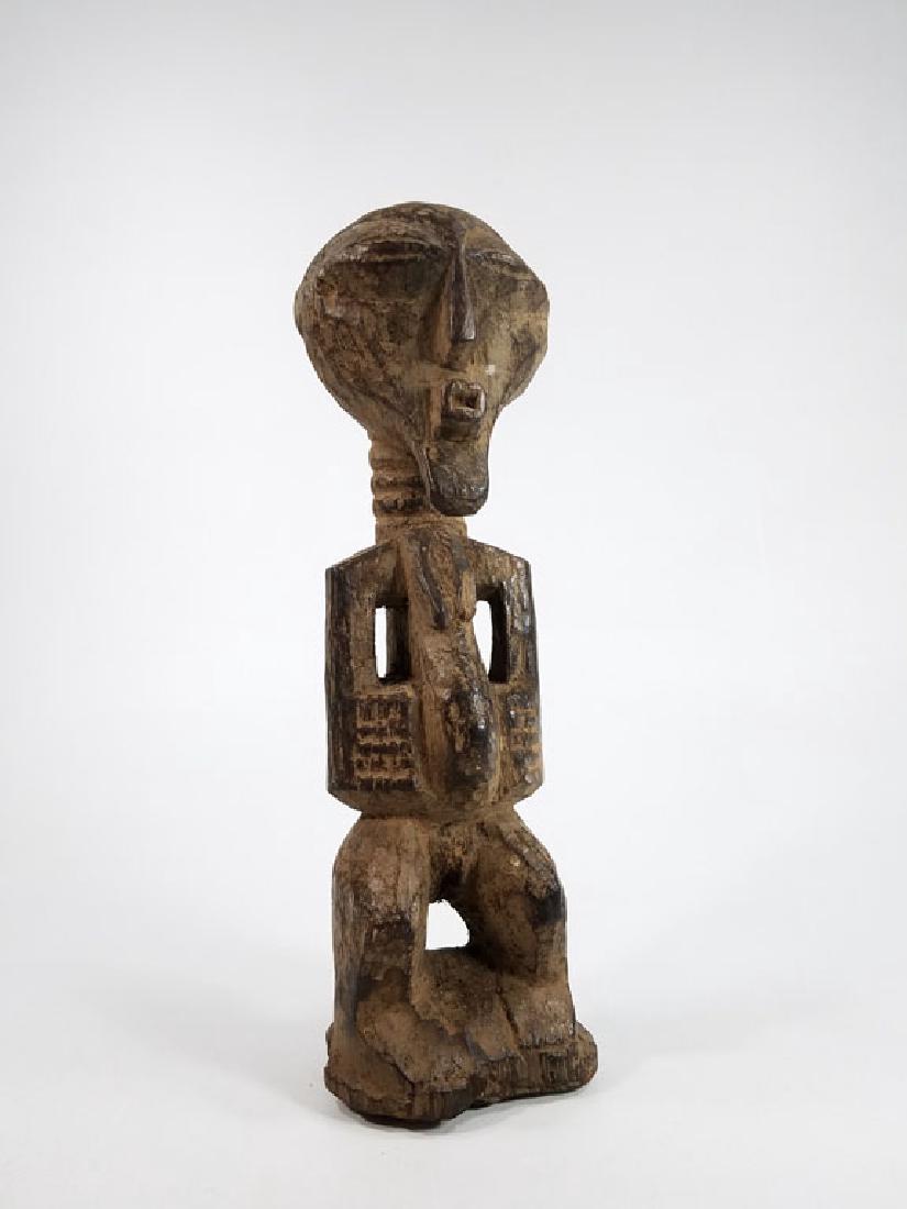 Songye Statue Heavily Carved With White Pigment (1 of 2)