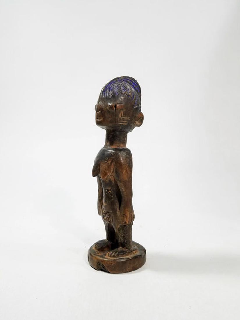 Antique Yoruba Ibije Figure: African Art: Old piece with fine patina. Originally twins. Old repair present. A very nice example.