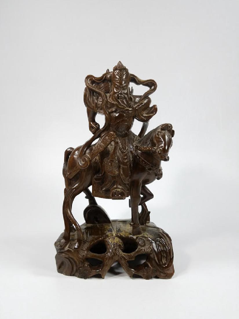 Antique Chinese Wood Carving of Warrior (1 of 5)