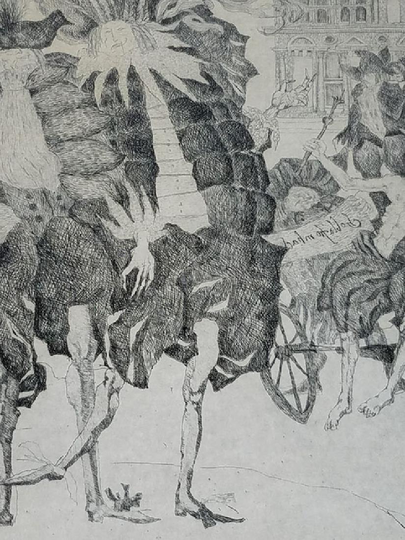 Abstract Signed Vintage Etching (1 of 5)