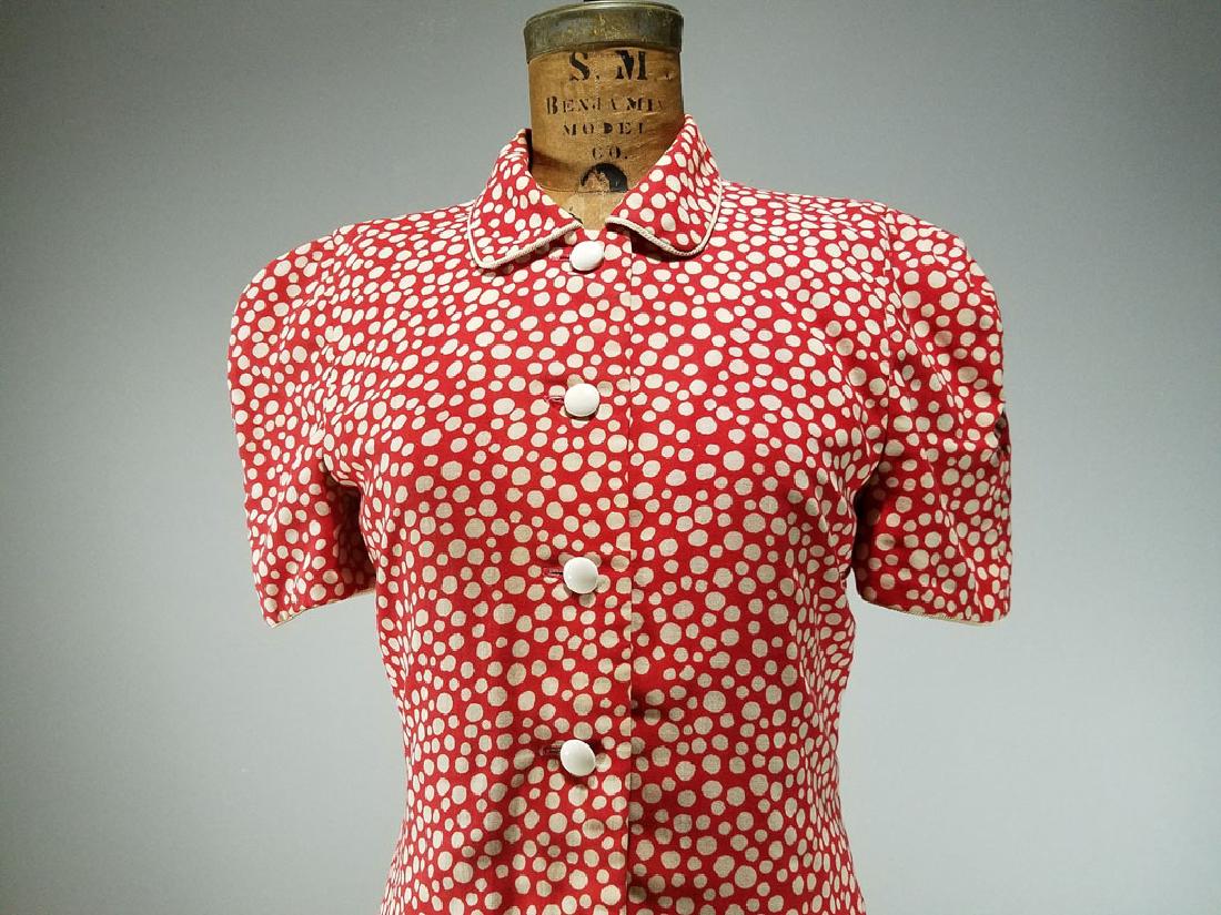 Carolina Herrera Red and White Polka Dot Dress (1 of 4)