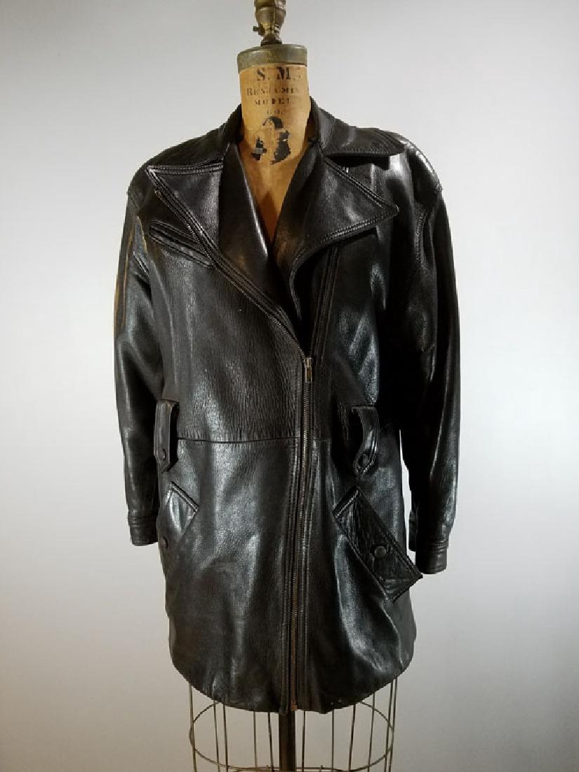 Vintage Burberry Leather Jacket Designer Vintage (1 of 6)