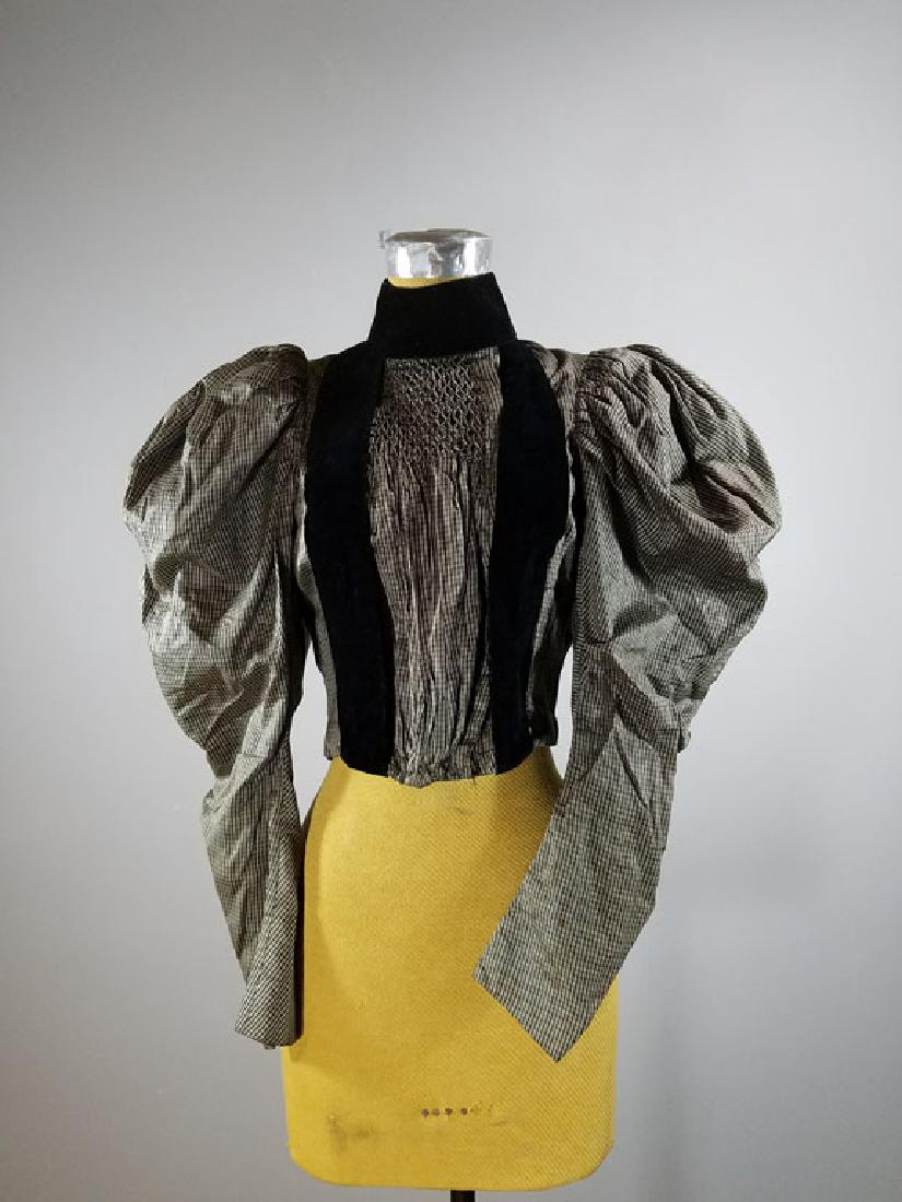 Antique Victorian Bodice with Puff Sleeves (1 of 4)