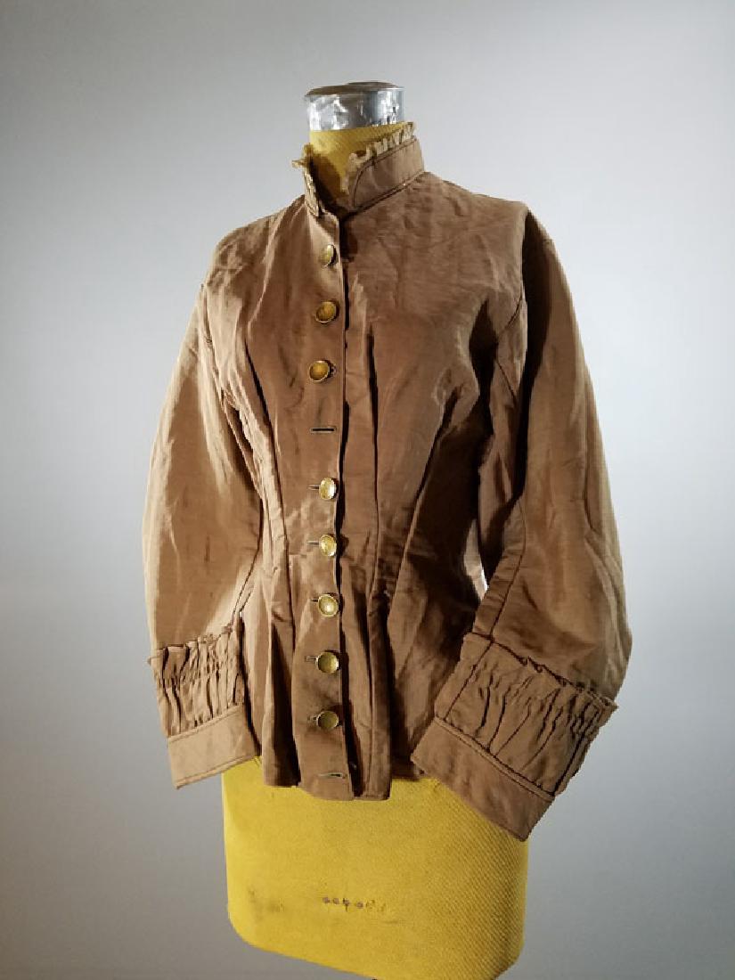Antique Taupe Victorian Bodice dated 1880 (1 of 5)