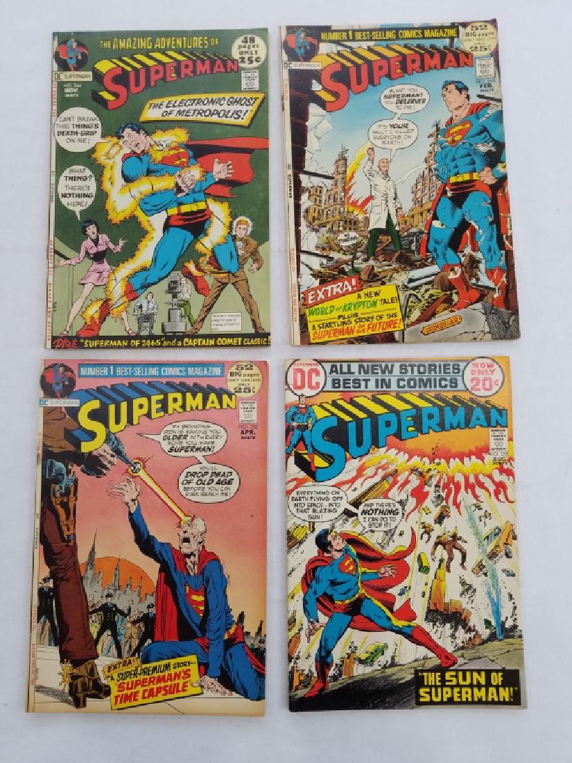 DC SUPERMAN #244 #248 #250 #255 Comic Books: VG+/- Condition. Photos represent condition statement. Please see auction description for link to higher resolution photos.