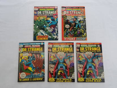 MARVEL PREMIERE DR.STRANGE #3 x2 #4 #5 #6 Comics: VG+/- Condition. Photos represent condition statement. Please see auction description for link to higher resolution photos.