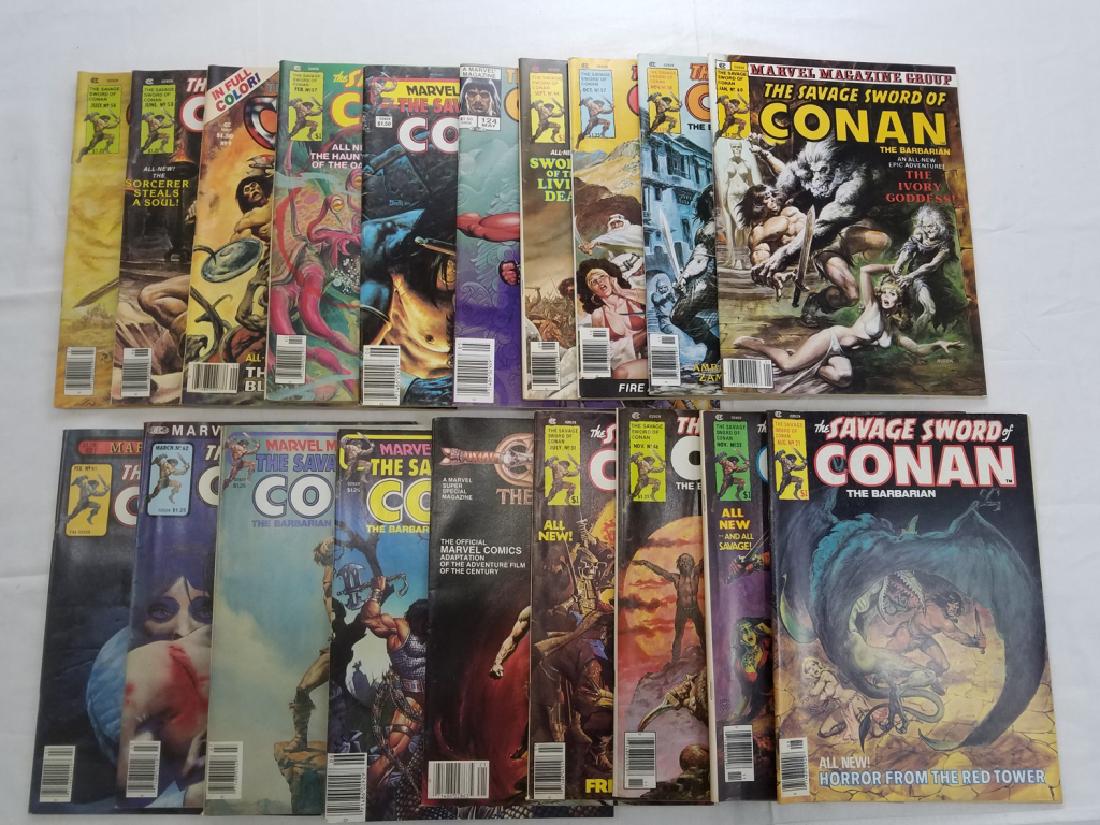 MARVEL SAVAGE SWORD OF CONAN LOT OF 20: VG+/- Condition. Photos represent condition statement. Please see auction description for link to higher resolution photos.