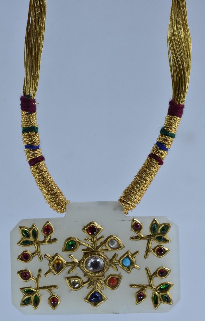 Mughal  India 24k gold/Precious stone jade Pendant (1 of 6)