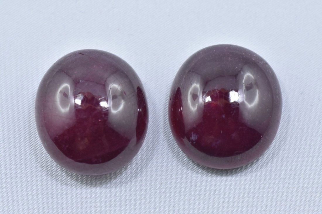 NATURAL LOOSE RUBY PAIR 114.20 CT OVAL Cabochon (1 of 4)
