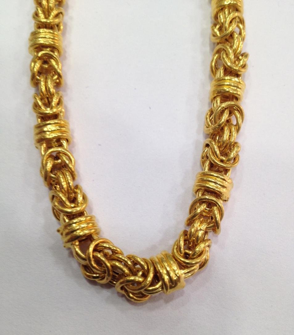 Vintage 22 kt gold chain necklace handmade gold chain (1 of 10)