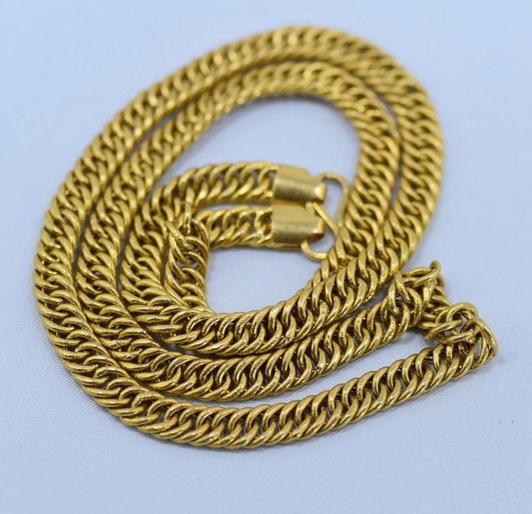 Vintage 20 kt gold chain necklace handmade gold chain (1 of 4)