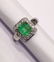 18 Kt Gold with Colombian Emerald and Diamond Ring - 3