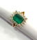18 Kt yellow Gold Emerald Diamond Ring, 2.92 ctw