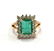 18 Kt yellow Gold Emerald Diamond Ring, 2.92 ctw - 2