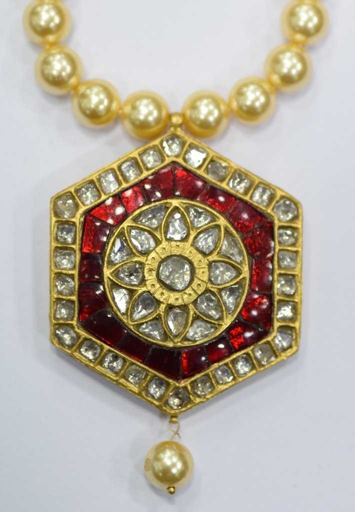 22 kt Gold jewelry Uncut Diamond polki Pendant (1 of 6)