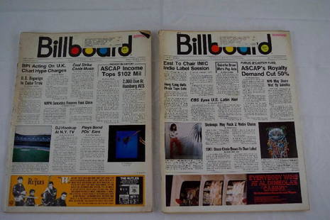 Two Billboard Newspaper Magazines Sent to MOTOWN REC: Two Billboard Newspaper Magazines Sent to "ESTHER G EDWARDS SR VP MOTOWN RECORD CORP 2648 W GRAND BLVD DETROIT MI 48208" April 29 1978, March 4 1978 14.5"11" 1.4 Pounds All As Found. 