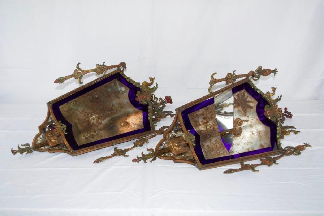 Amazing Pair of Antique Corner Wall Sconces (1 of 10)