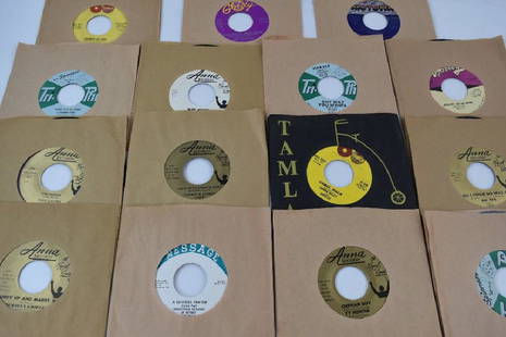 45 Records - Various Artists: Motown Mansion Collection, 918 West Boston Blvd. Detroit Michigan 48202. Purchased From Berry Gordy. One Of Each Record Found At The Motown Mansion Dimensions: 7" x 7"x 0.5 each As Found