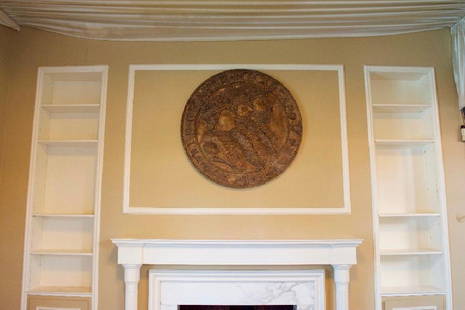 Harold Studios J. Bortin "Three Kings Wall Coin": Harold Studios J. Bortin "Three Kings Wall Coin" From Motown Mansion Collection, 918 West Boston Blvd. Detroit Michigan 48202. Purchased from Berry Gordy. 44"x44" 2.5" Not