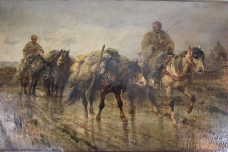 Adolf Schreyer (German, 1828-1899), Oil On Canvas