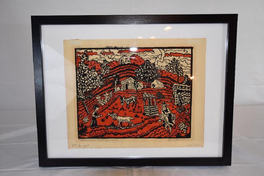 Mountain Farm Santa Fe 1927  Emil Armin Wood Block (1 of 4)