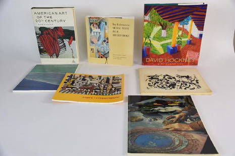 Lot of 7 20th Century Art Books, Lichtenstein, Pollock: Lot of 7 20th Century Art Books: - American Art of the 20th century - Sam Hunter - Roy Lichtenstein: Mural With Blue Brushstroke - Tomkins / Adelman - The Graphic Art of Rolf Nesch - Detroit Institure