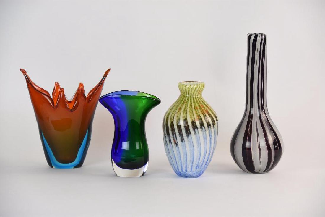 Set of Four Vintage Italian Art Glass Vases (1 of 7)